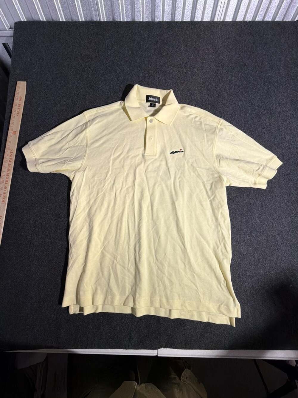 Ashworth Yellow Golf Polo Shirt